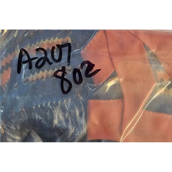 Maeve Women’s Navy/Orange Mini dress XS Patterncore Boho Chic Maximalist - Picture 13 of 13